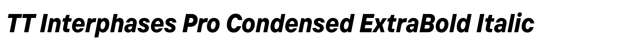 TT Interphases Pro Condensed ExtraBold Italic image